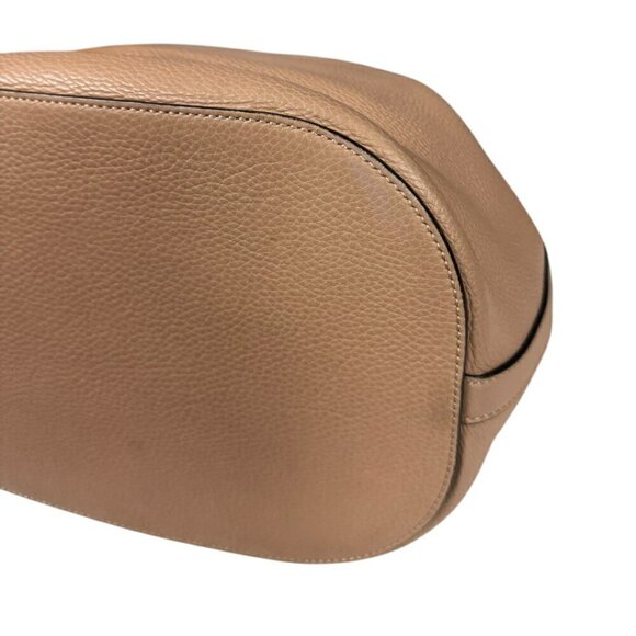 GUCCI Beige Leather Bamboo Shoulder Bag - Picture 8 of 12